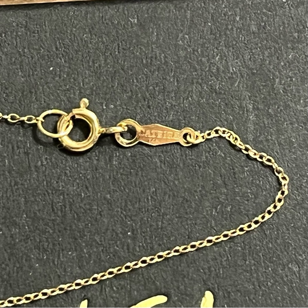 SALE Catbird 14k Yellow Gold Diamond Pinprick Necklace - Picture 5 of 7